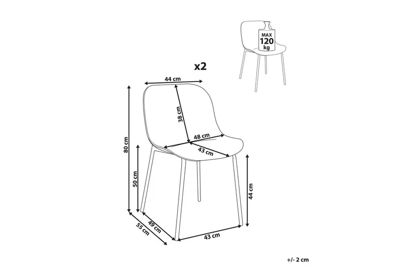 Set med 2 matstolar Beloit - Möbler - Matplats - Matstol & köksstol