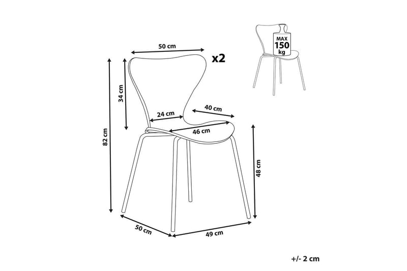 Set med 2 matstolar Boonville - Svart - Möbler - Matplats - Matstol & köksstol