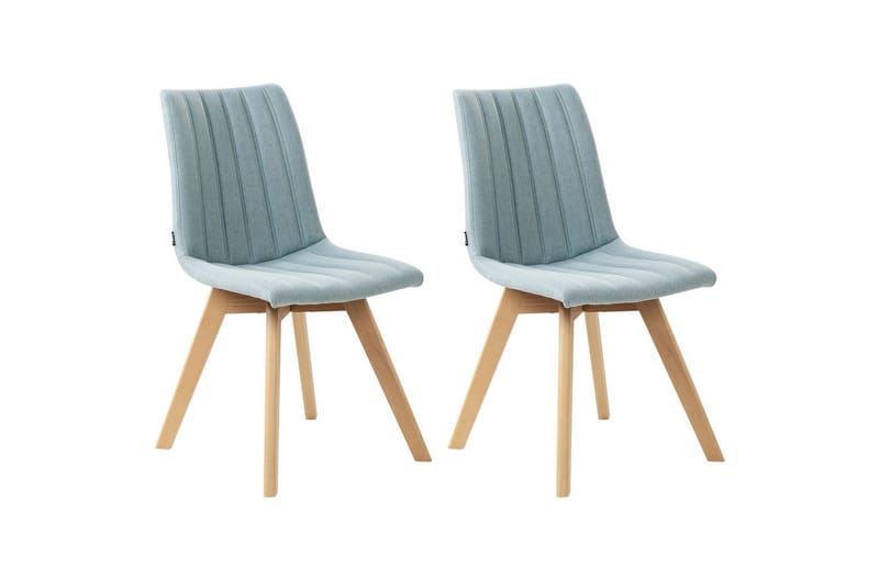 Set med 2 matstolar Calgary - Blått, ljust trä - Möbler - Matplats - Matstol & köksstol