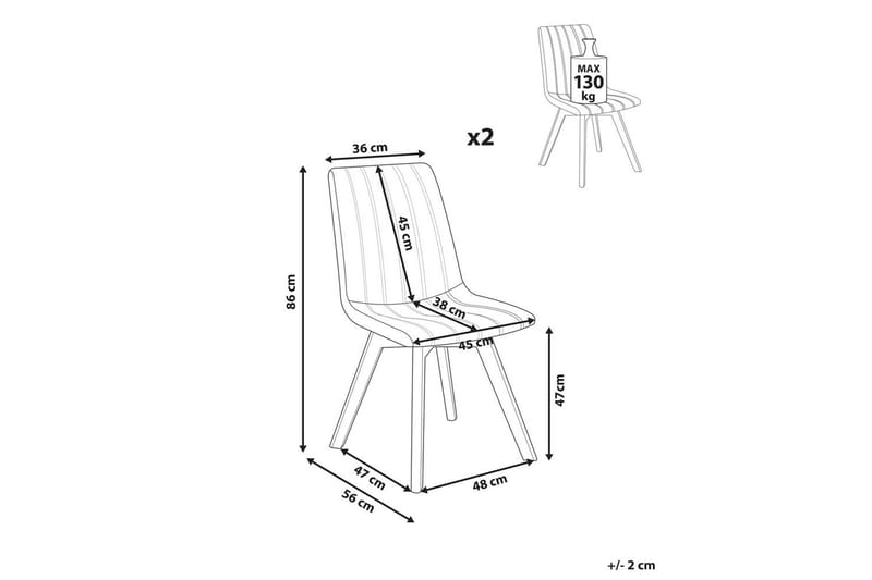 Set med 2 matstolar Calgary - Grå, ljust trä - Möbler - Matplats - Matstol & köksstol
