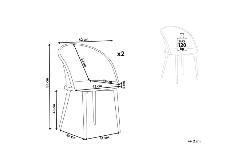 Set med 2 matstolar Cornell - Grönt, svart, ljust trä - Möbler - Matplats - Matstol & köksstol