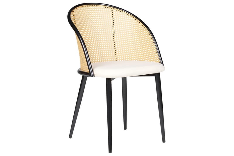 Set med 2 matstolar Cornell - Svart, beige, ljust trä - Möbler - Matplats - Matstol & köksstol