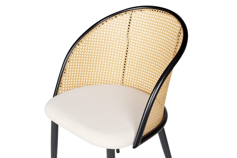 Set med 2 matstolar Cornell - Svart, beige, ljust trä - Möbler - Matplats - Matstol & köksstol