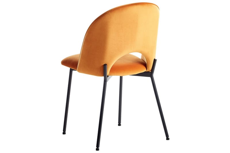 Set med 2 matstolar Covelo - Orange, svart - Möbler - Matplats - Matstol & köksstol