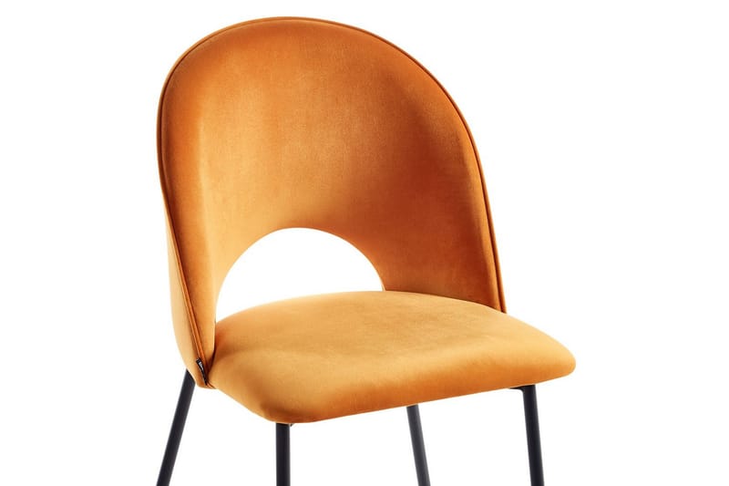 Set med 2 matstolar Covelo - Orange, svart - Möbler - Matplats - Matstol & köksstol