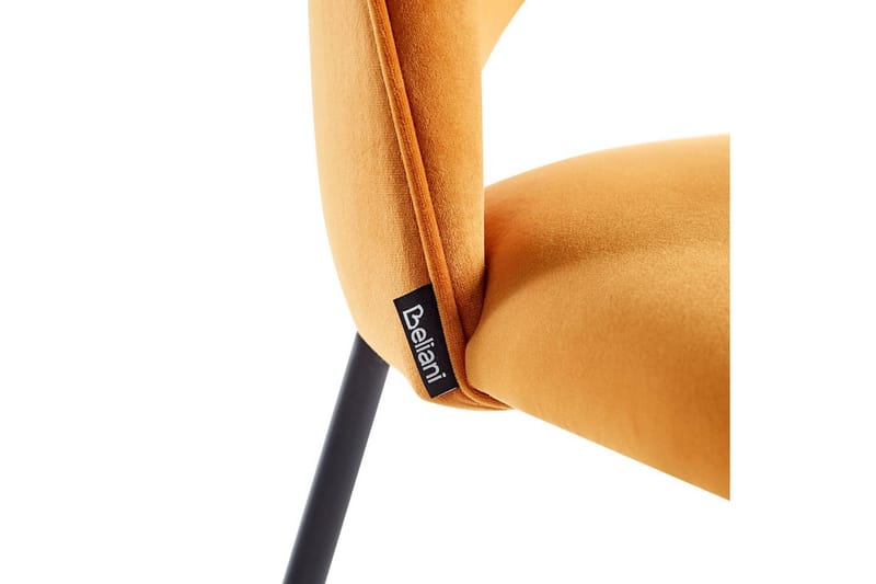 Set med 2 matstolar Covelo - Orange, svart - Möbler - Matplats - Matstol & köksstol