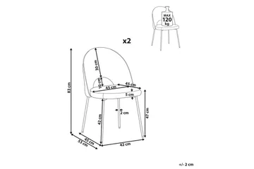 Set med 2 matstolar Covelo - Svart - Möbler - Matplats - Matstol & köksstol