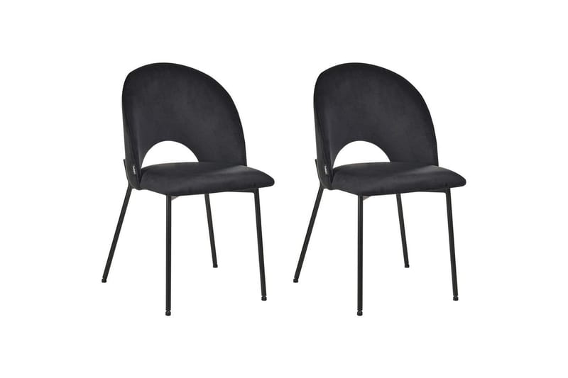 Set med 2 matstolar Covelo, Svart