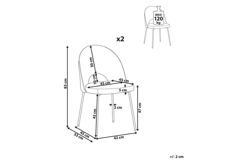 Set med 2 matstolar Covelo - Svart - Möbler - Matplats - Matstol & köksstol