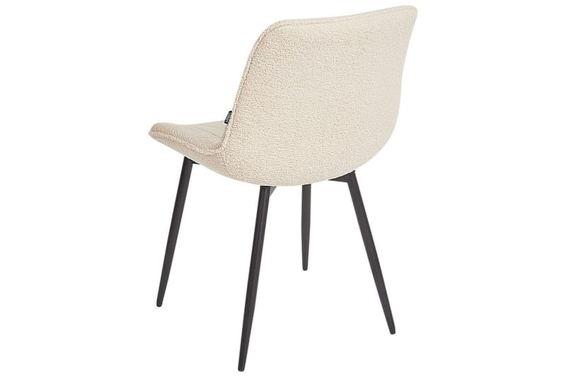 Set med 2 matstolar Dubrovnik - Beige, svart/Bouclé - Möbler - Matplats - Matstol & köksstol