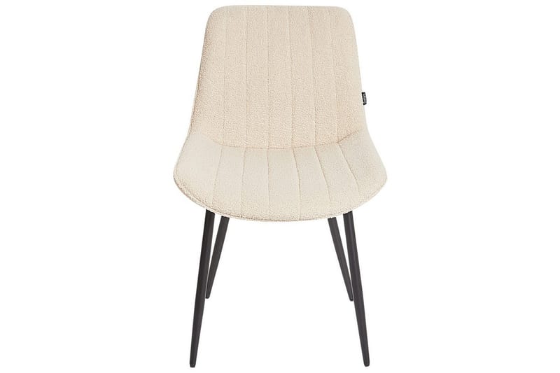 Set med 2 matstolar Dubrovnik - Beige, svart/Bouclé - Möbler - Matplats - Matstol & köksstol
