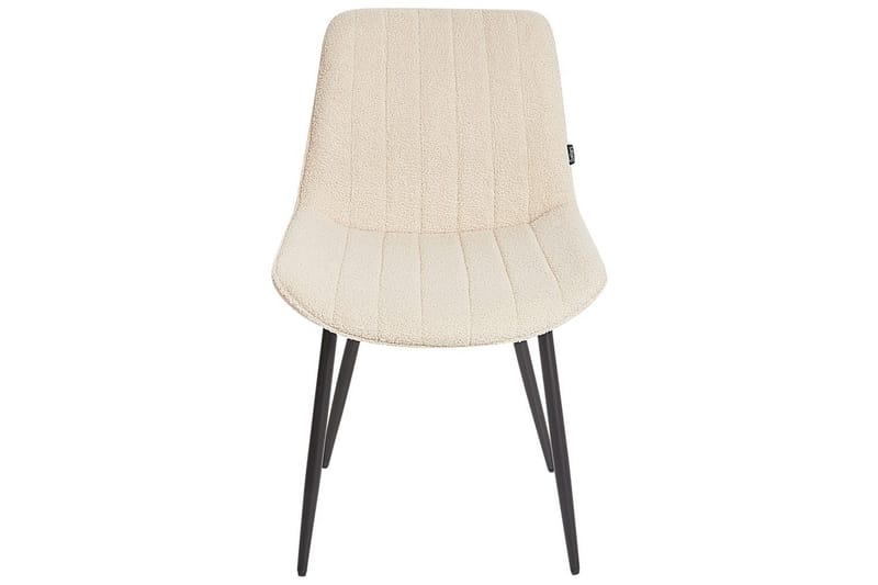 Set med 2 matstolar Dubrovnik - Beige, svart/Bouclé - Möbler - Matplats - Matstol & köksstol
