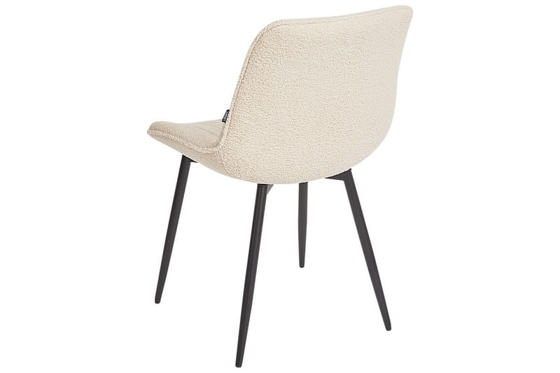 Set med 2 matstolar Dubrovnik - Beige, svart/Bouclé - Möbler - Matplats - Matstol & köksstol