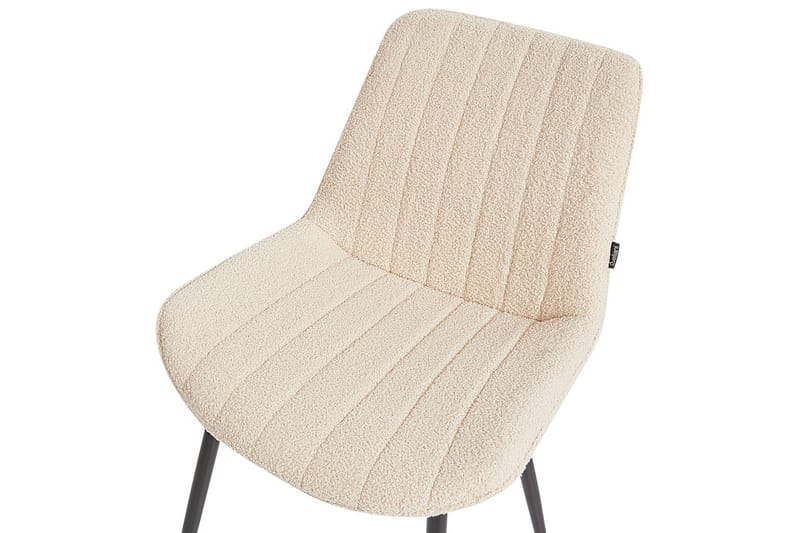 Set med 2 matstolar Dubrovnik - Beige, svart/Bouclé - Möbler - Matplats - Matstol & köksstol