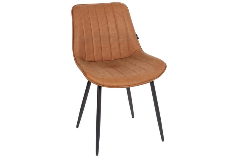 Set med 2 matstolar Dubrovnik - Brun, Svart/Konstläder - Möbler - Matplats - Matstol & köksstol