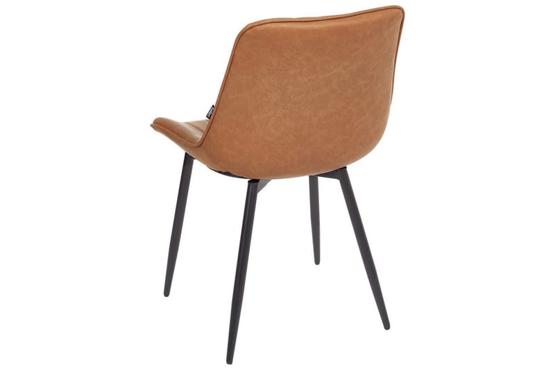 Set med 2 matstolar Dubrovnik - Brun, Svart/Konstläder - Möbler - Matplats - Matstol & köksstol