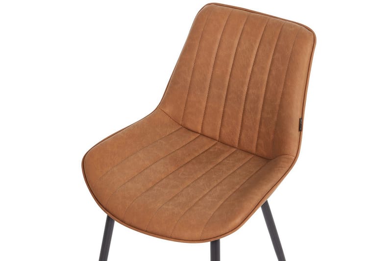 Set med 2 matstolar Dubrovnik - Brun, Svart/Konstläder - Möbler - Matplats - Matstol & köksstol