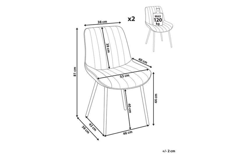 Set med 2 matstolar Dubrovnik - Grön, Svart/Sammet - Möbler - Matplats - Matstol & köksstol