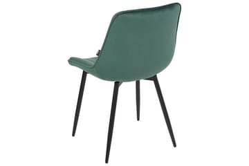 Set med 2 matstolar Dubrovnik - Grön, Svart/Sammet - Möbler - Matplats - Matstol & köksstol