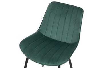 Set med 2 matstolar Dubrovnik - Grön, Svart/Sammet - Möbler - Matplats - Matstol & köksstol