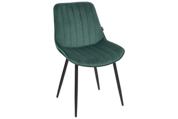 Set med 2 matstolar Dubrovnik - Grön, Svart/Sammet - Möbler - Matplats - Matstol & köksstol