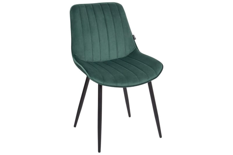 Set med 2 matstolar Dubrovnik - Grön, Svart/Sammet - Möbler - Matplats - Matstol & köksstol