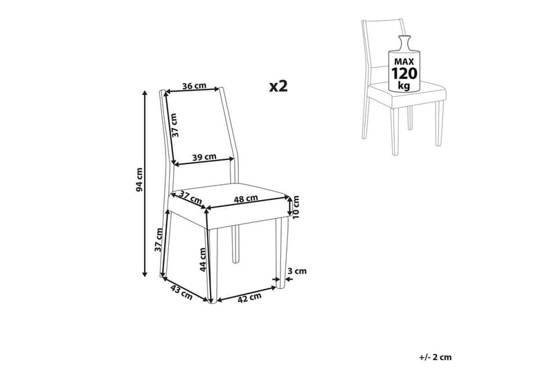 Set med 2 matstolar Elmira - Möbler - Matplats - Matstol & köksstol
