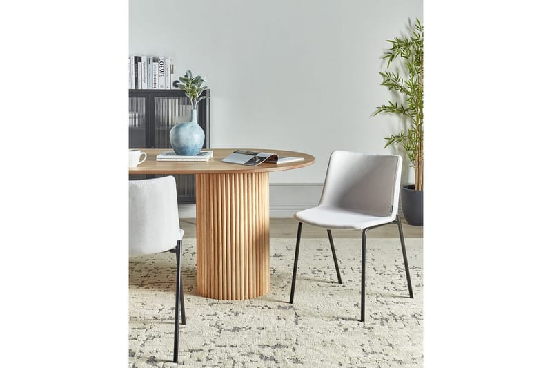 Set med 2 matstolar Esbon - Grå, svart - Möbler - Matplats - Matstol & köksstol