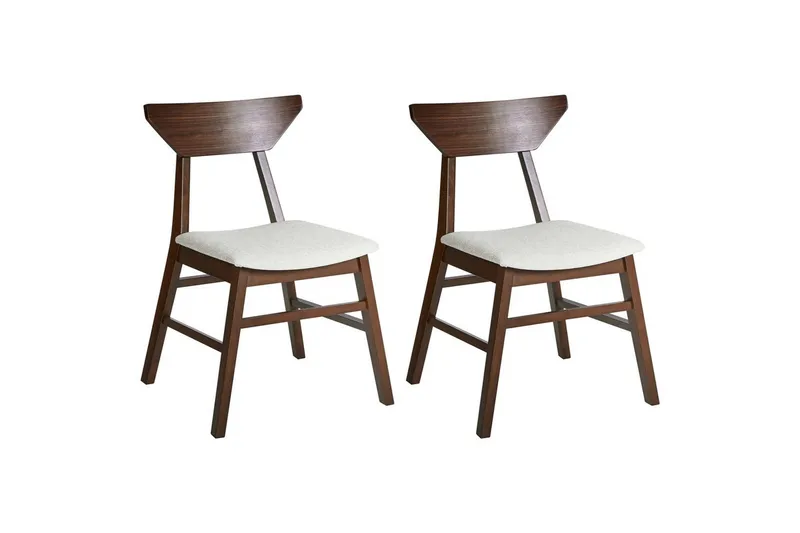 Set med 2 matstolar Hopkins, Brun, Beige