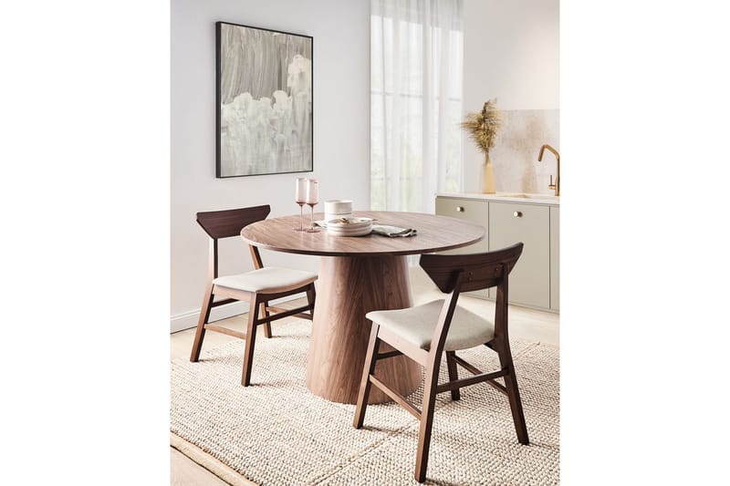 Set med 2 matstolar Hopkins - Brun, Beige - Möbler - Matplats - Matstol & köksstol