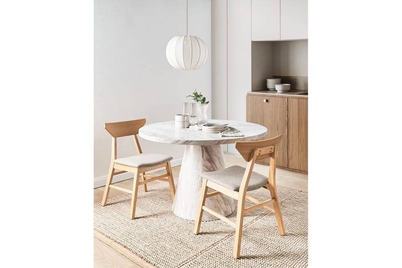 Set med 2 matstolar Hopkins - Brun, Taupe - Möbler - Matplats - Matstol & köksstol