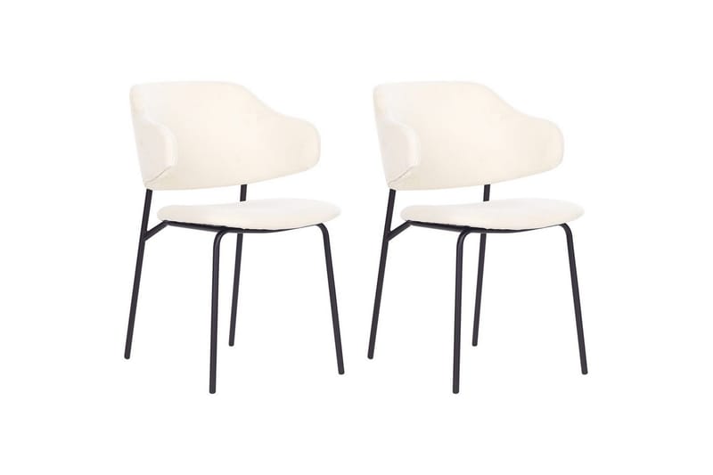 Set med 2 matstolar Kenai, Beige, svart