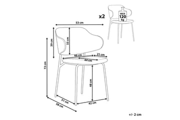 Set med 2 matstolar Kenai - Beige, svart - Möbler - Matplats - Matstol & köksstol