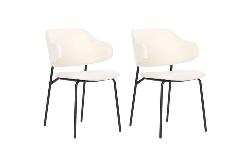 Set med 2 matstolar Kenai - Beige, svart - Möbler - Matplats - Matstol & köksstol