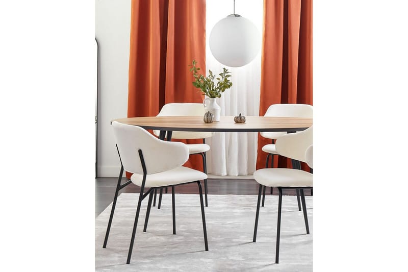 Set med 2 matstolar Kenai - Beige, svart - Möbler - Matplats - Matstol & köksstol