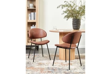 Set med 2 matstolar Kiana - Brun, Svart - Möbler - Matplats - Matstol & köksstol