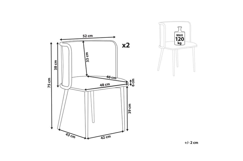 Set med 2 matstolar Kobuk - Möbler - Matplats - Matstol & köksstol