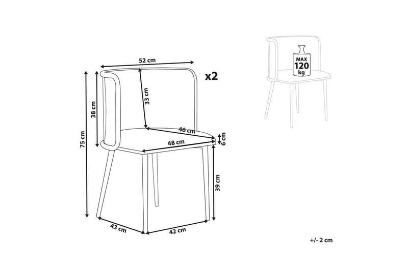 Set med 2 matstolar Kobuk - Möbler - Matplats - Matstol & köksstol