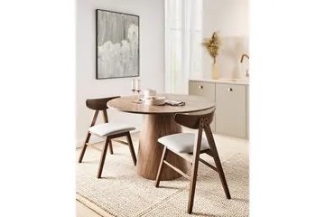 Set med 2 matstolar Lacota - Brun, grå - Möbler - Matplats - Matstol & köksstol