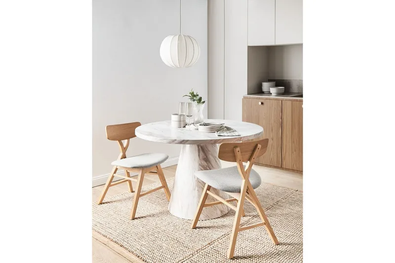 Set med 2 matstolar Leland - Brun, grå - Möbler - Matplats - Matstol & köksstol