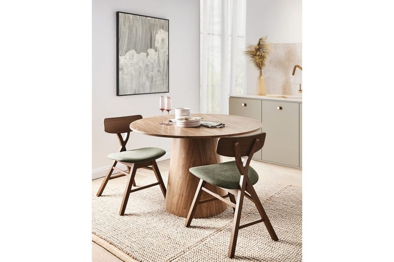 Set med 2 matstolar Leland - Brun, Grön - Möbler - Matplats - Matstol & köksstol