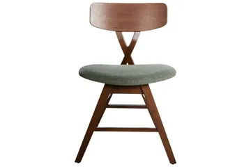 Set med 2 matstolar Leland - Brun, Grön - Möbler - Matplats - Matstol & köksstol