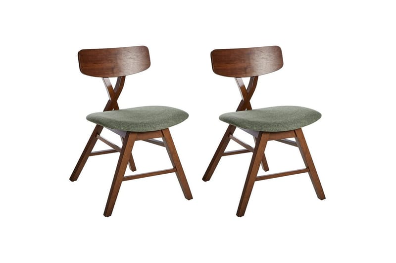 Set med 2 matstolar Leland - Brun, Grön - Möbler - Matplats - Matstol & köksstol