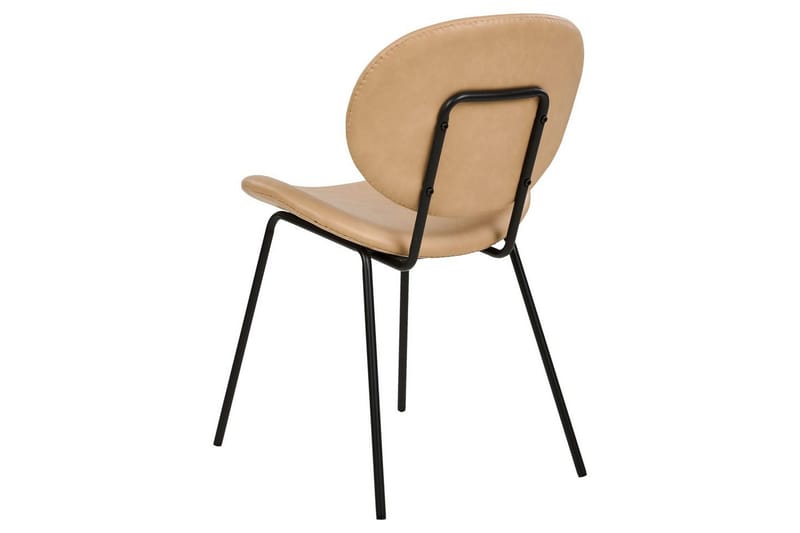 Set med 2 matstolar Luana - Beige, svart/Konstläder - Möbler - Matplats - Matstol & köksstol