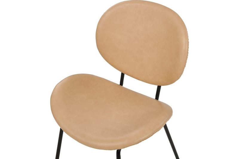 Set med 2 matstolar Luana - Beige, svart/Konstläder - Möbler - Matplats - Matstol & köksstol