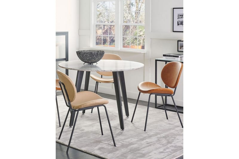 Set med 2 matstolar Luana - Beige, svart/Konstläder - Möbler - Matplats - Matstol & köksstol