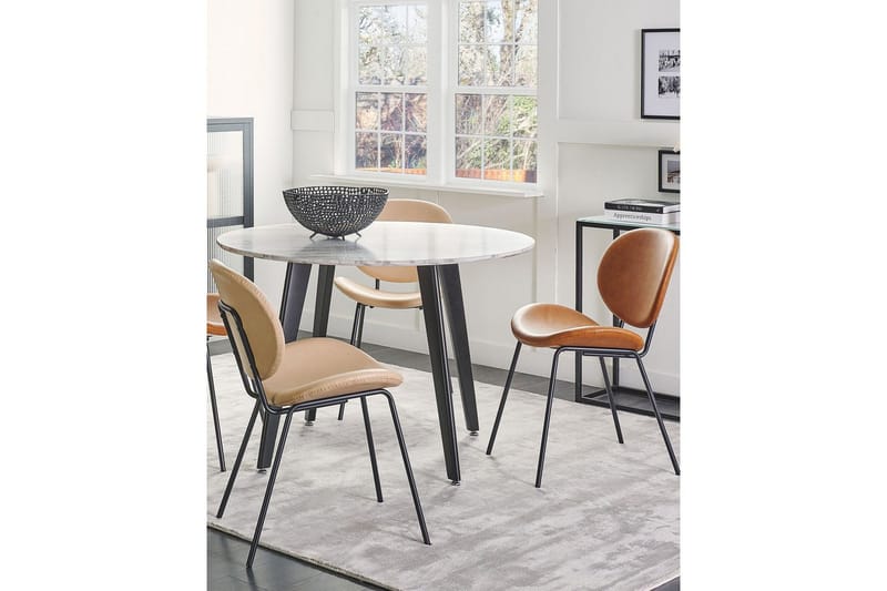 Set med 2 matstolar Luana - Beige, svart/Konstläder - Möbler - Matplats - Matstol & köksstol