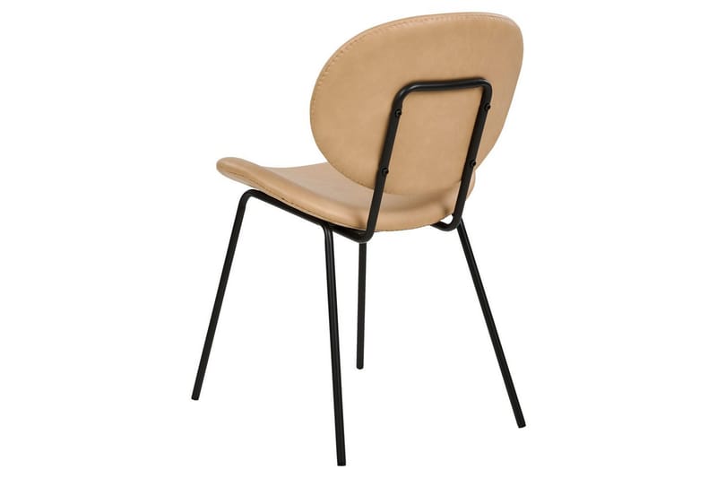 Set med 2 matstolar Luana - Beige, svart/Konstläder - Möbler - Matplats - Matstol & köksstol