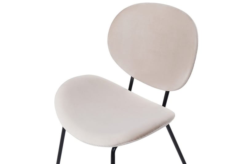 Set med 2 matstolar Luana - Beige, svart/Sammet - Möbler - Matplats - Matstol & köksstol