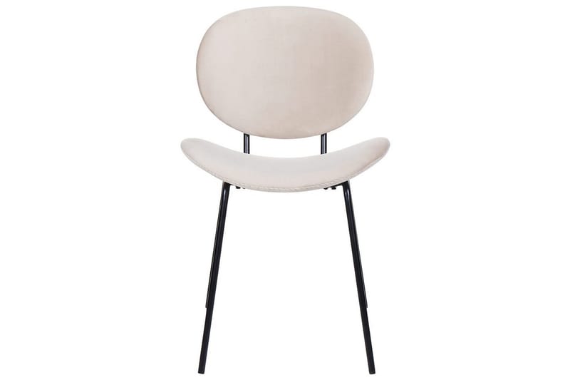 Set med 2 matstolar Luana - Beige, svart/Sammet - Möbler - Matplats - Matstol & köksstol